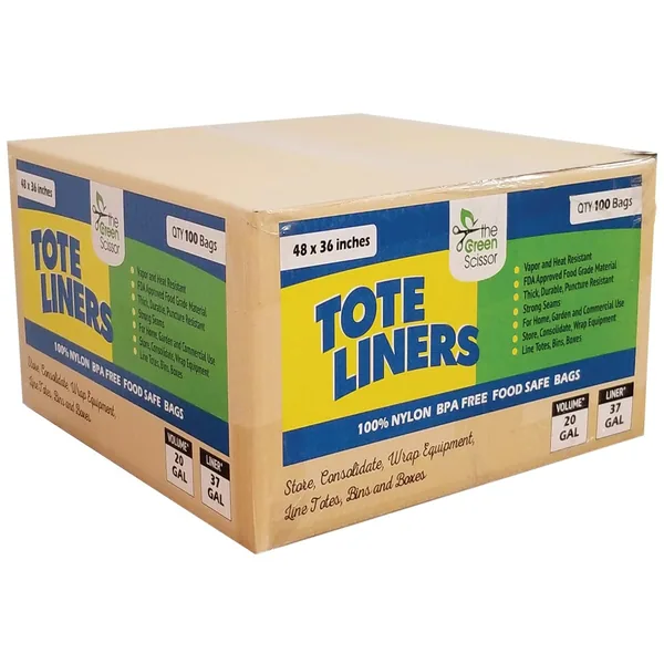 Green Scissor 48in x 36in Tote Liners (100-Pack)