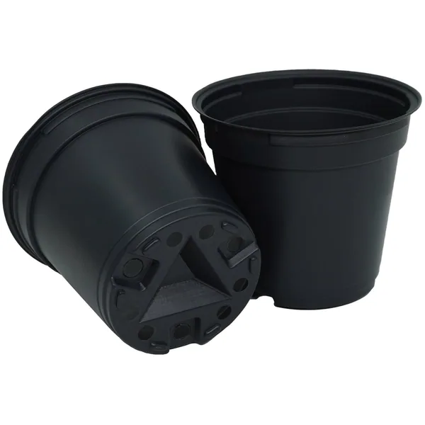 TO Plastics RP-433 Pint Round Pot, Black, 4.33in D x 3.84in H, 1.17 Pint — Case of 750