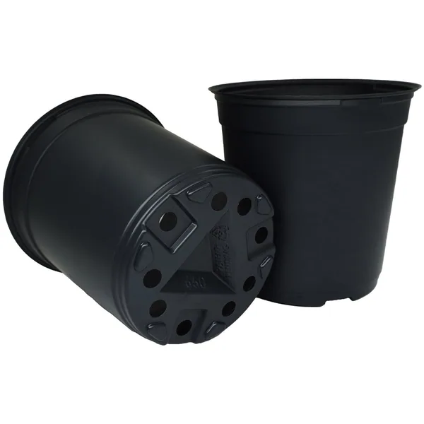 TO Plastics RP-650 Trade Gallon Round Pot, Black, 6.50in D x 6.50in H, 2.53 Quart — Case of 300
