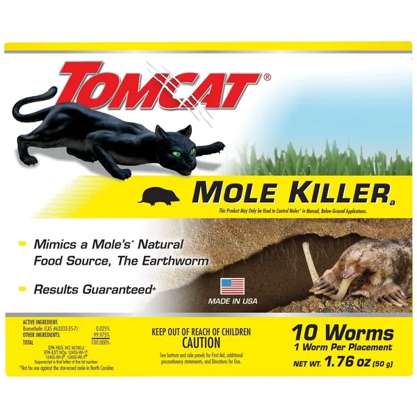 Tomcat 10pc Mole Killer Worm Bait 10pk Display Unit