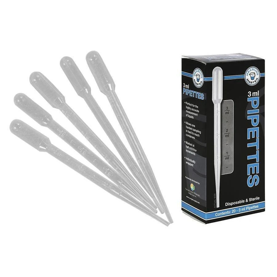 Transfer Pipettes, 3 ml, 20 per pack