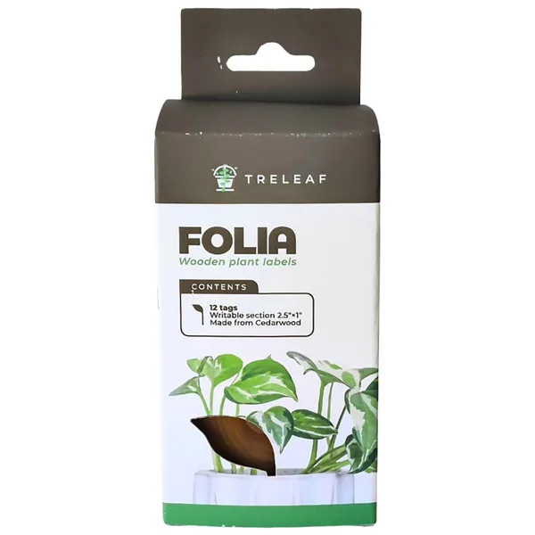 Treleaf 12pc Folia Labels Cedar