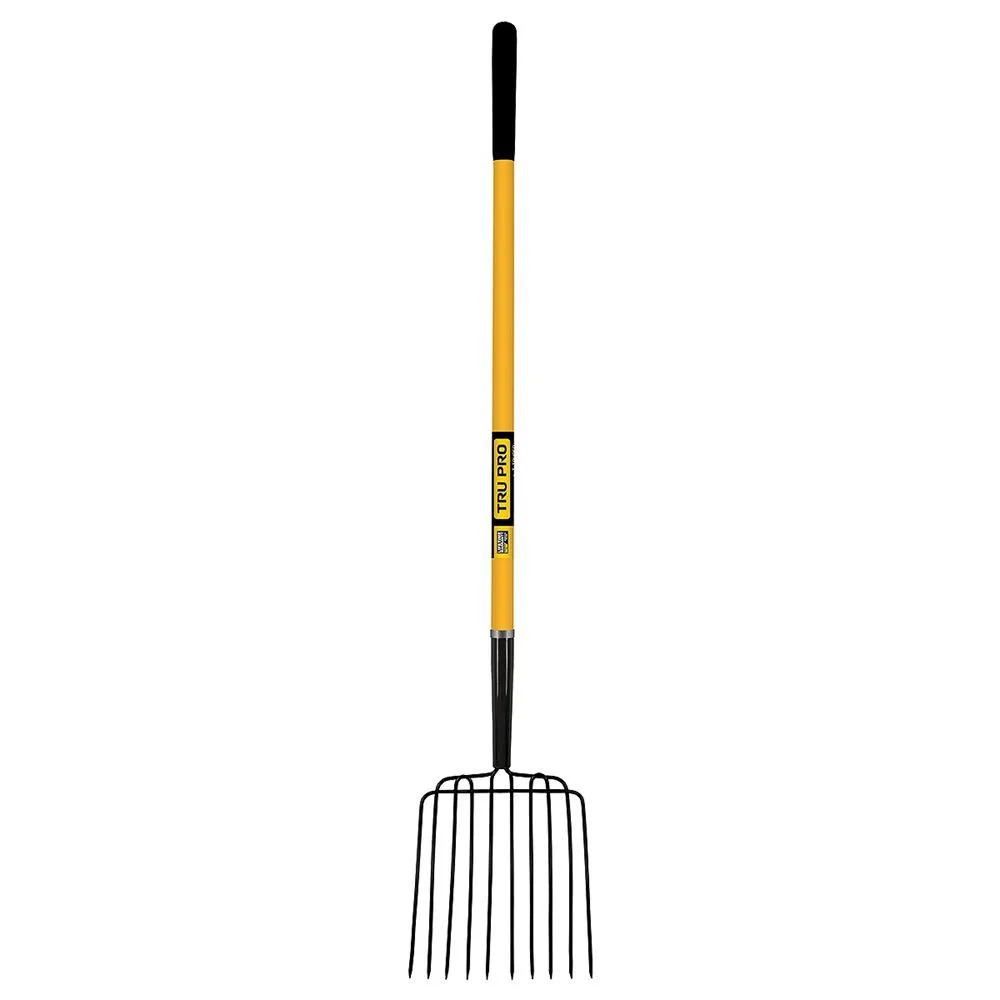 Truper 10 Tine Manure Fork with 50" Fiberglass Handle - Image 2