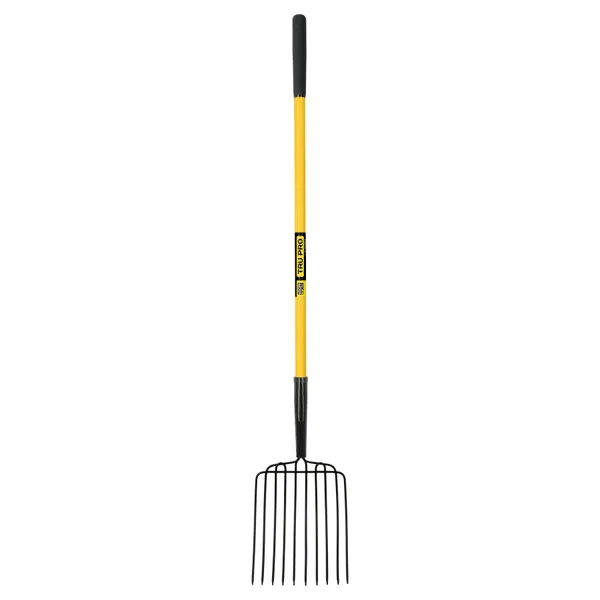 Truper 10 Tine Manure Fork with 50" Fiberglass Handle