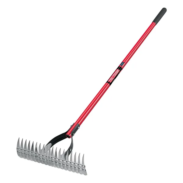 Truper 19 Tine Thatching Rake 54" Fiberglass Handle