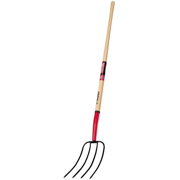 Truper 4 Tine Manure Fork Ash Handle