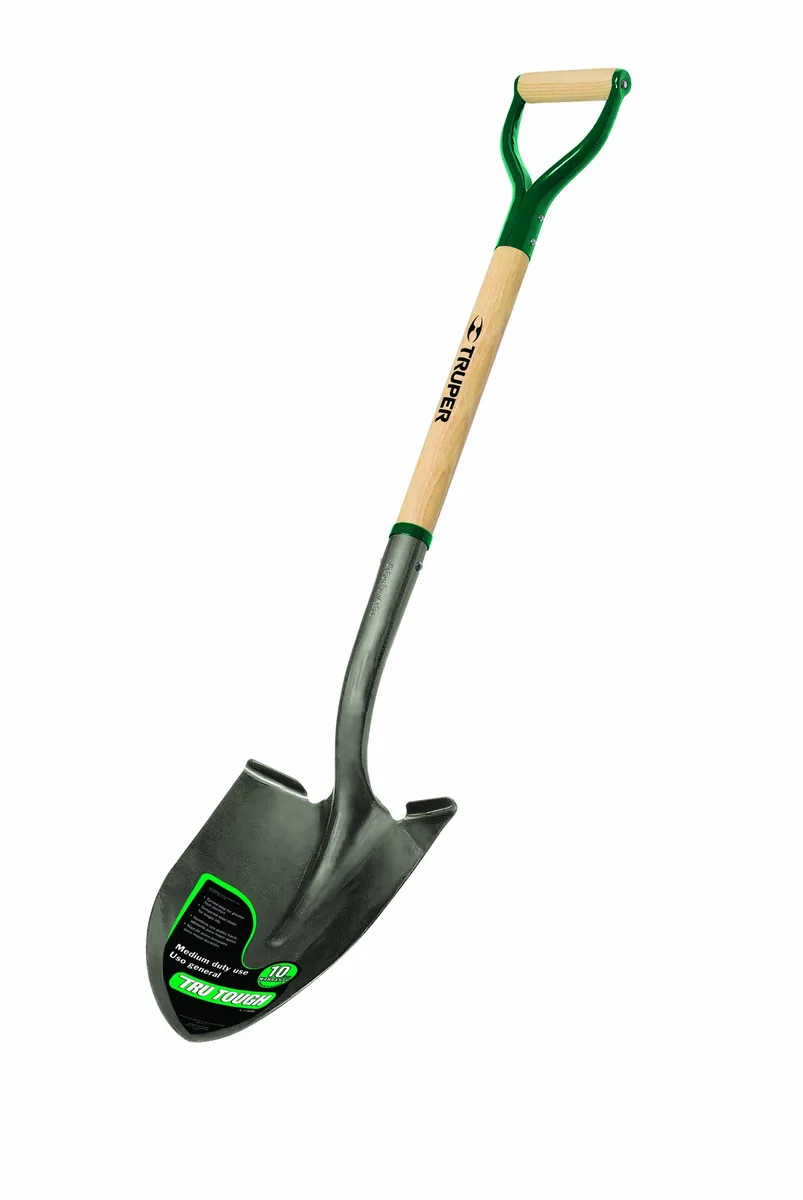 Truper Trutough Round Point Shovel D Handle - Image 2