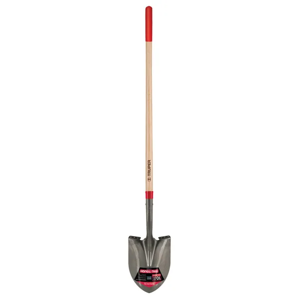 Truper Trutough Round Point Shovel Long Handle Cushion Grp