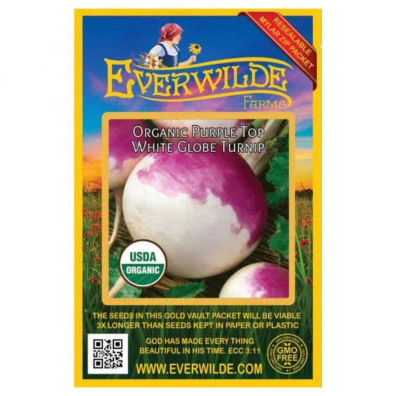 Turnips, Organic Purple Top 4 Grams - Image 2