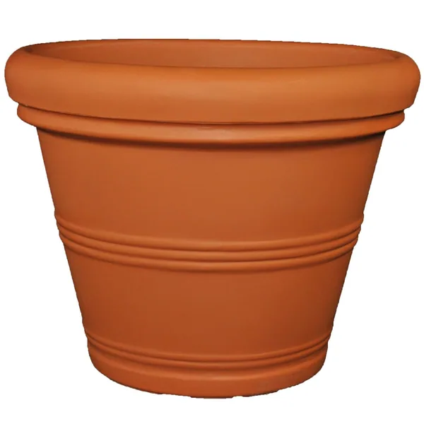 Tusco 13.5" Rolled Rim Planter Terra Cotta