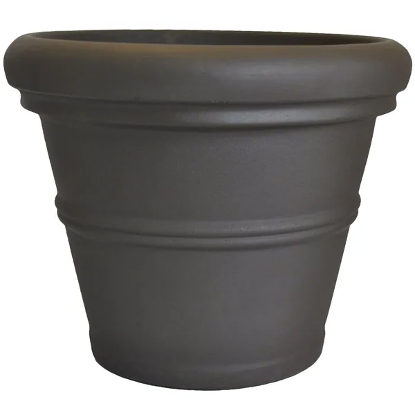 Tusco 15.5" Rolled Rim Planter Espresso
