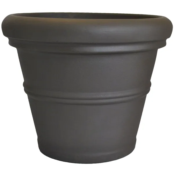 Tusco 24.5" Rolled Rim Planter Espresso