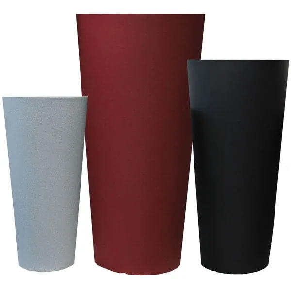 Tusco Cosmo Tall Round Planter Black