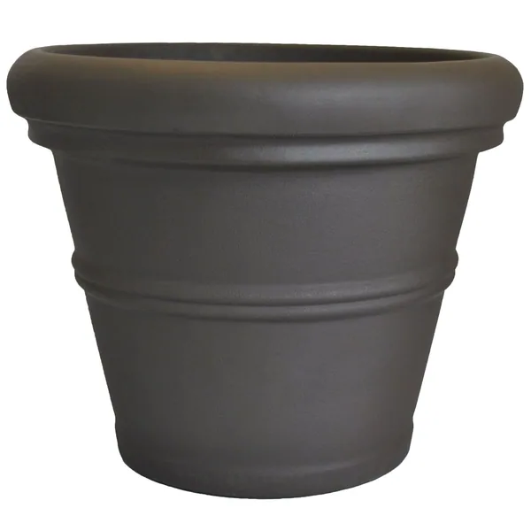 Tusco Rolled Rim Planter Espresso