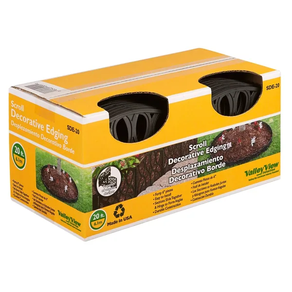 Valley View 20' Scroll Decorative Edging Black
