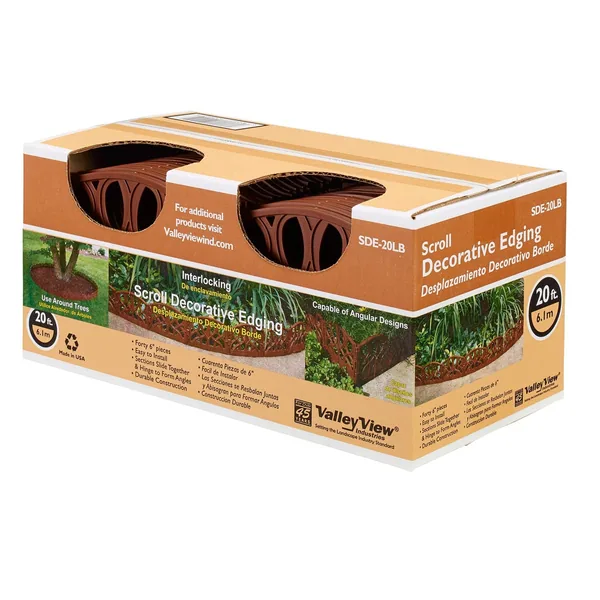 Valley View 20' Scroll Decorative Edging Light Brown