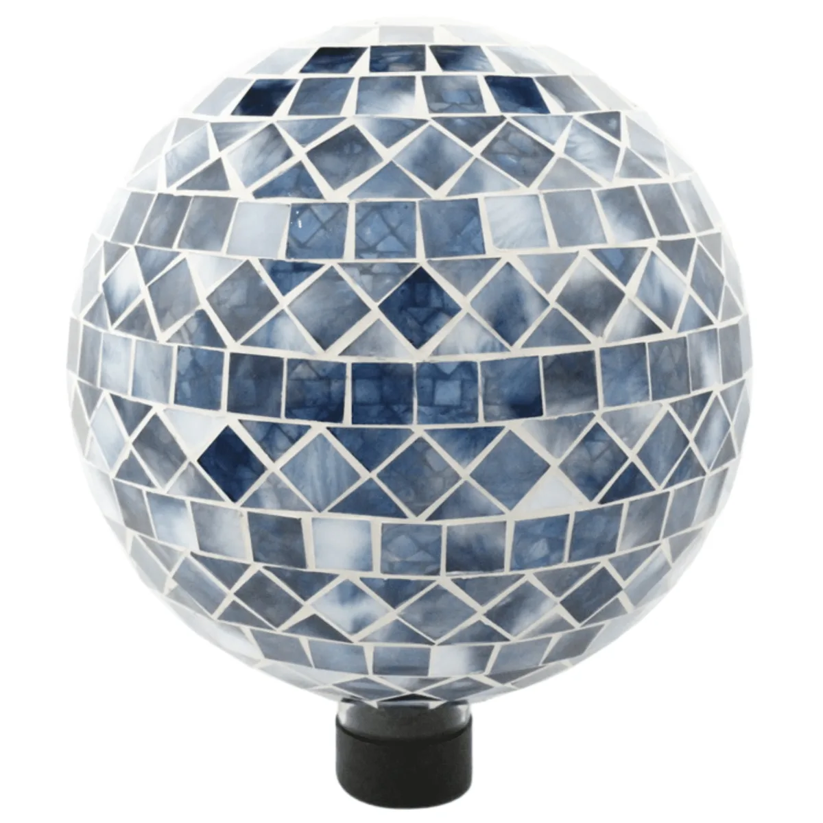 VCS 10" Blue Triangle & Square Glass Globe w/ Hanging Chain - Image 2