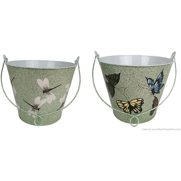 VCS 10" Butterfly & Dragonfly Pail Planters
