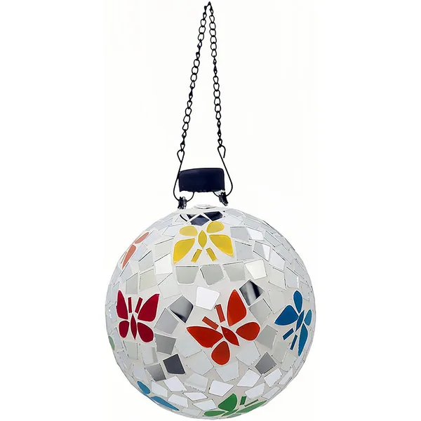 VCS 10" Butterfly Glass Globe w/ Hanging Chain