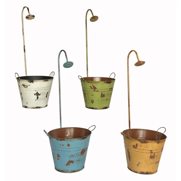 VCS 10" Flower Shower Round Planter Vintage