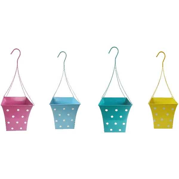 VCS 10" Hanging Polka Dot Planters