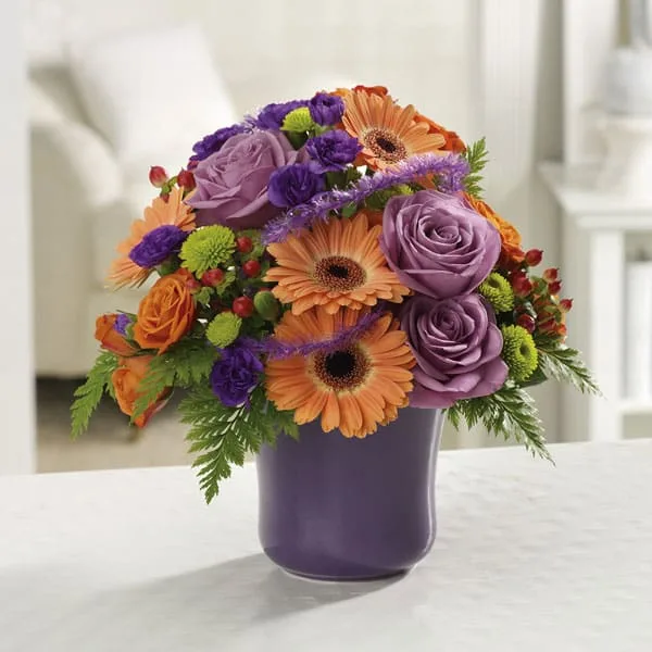 VCS 10" Purple Orange Flower - Image 2