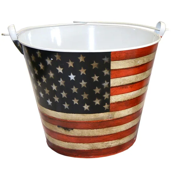 VCS 10" Stars & Stripes Bucket Planter