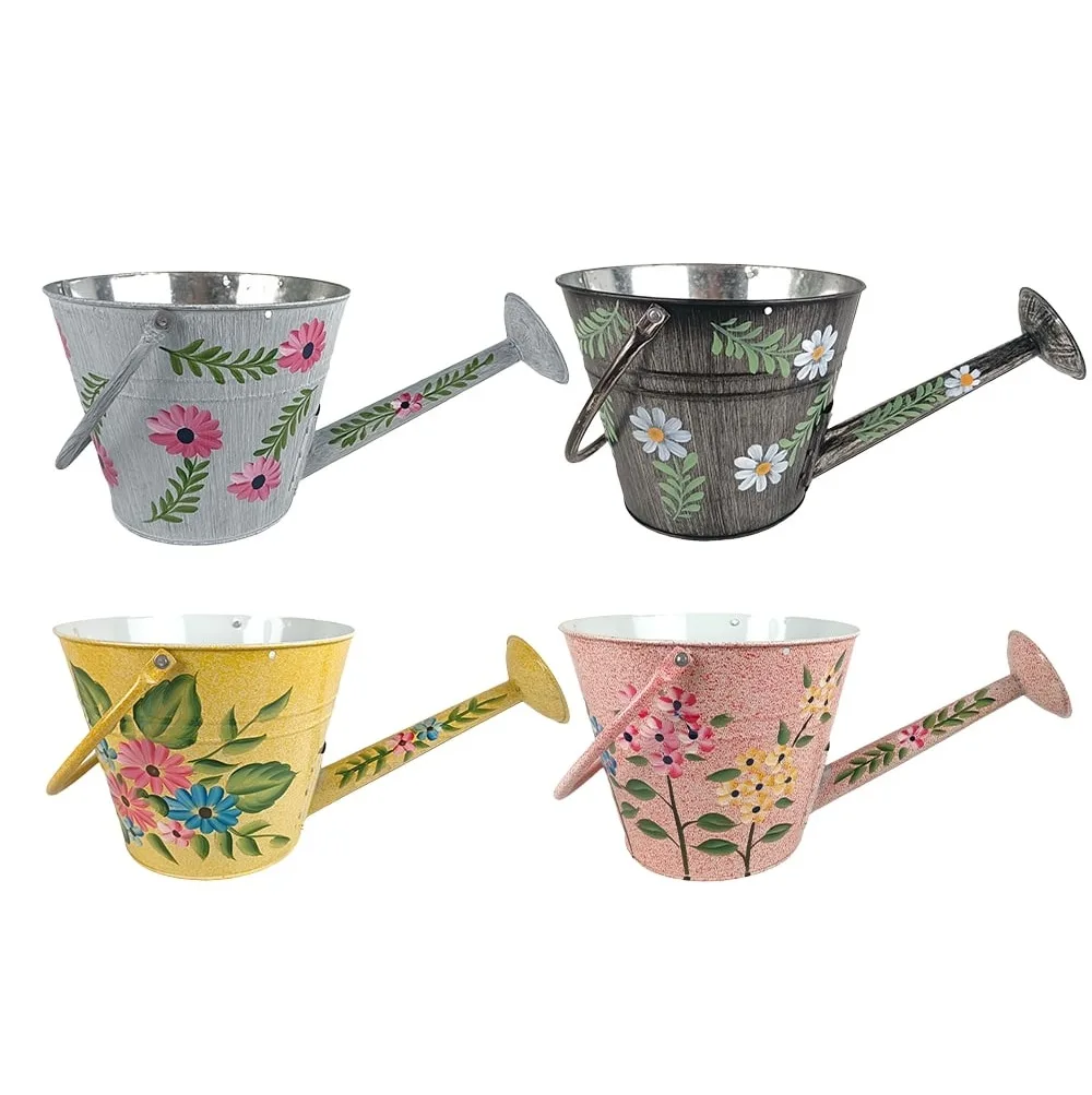 VCS 10" Watering Can Planter with Handle Vintage - Image 2