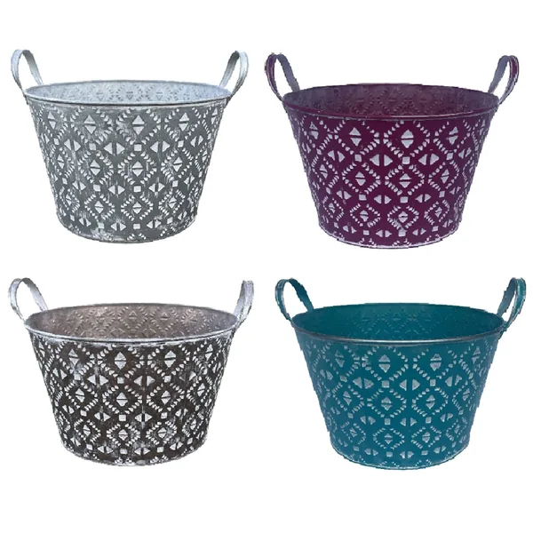 VCS 11" Geometric Embossed Planters