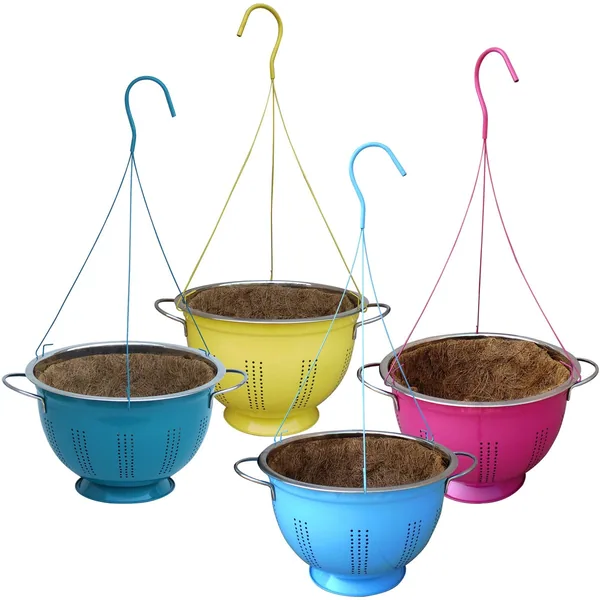 VCS 11" Hanging Colander Planters with Coco Liner