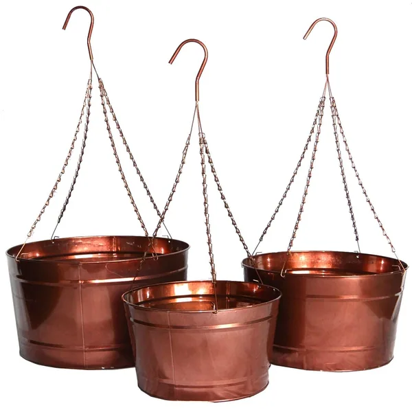 VCS 12" Copper Hanging Planter