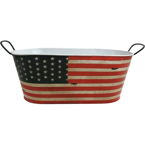 VCS 17" Stars And Stripes Oval Planter