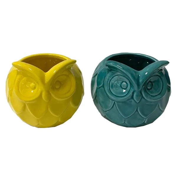 VCS 4" Ceramic Owl Planters