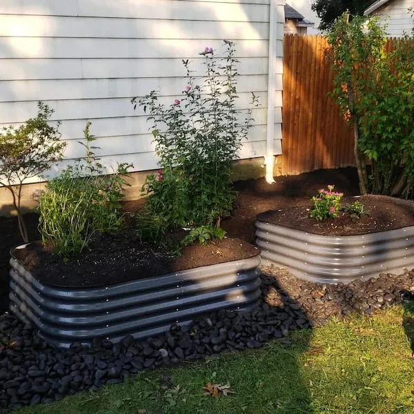 Vego Garden 17" 6 in 1 Modular Metal Raised Bed Modern Grey - Image 2