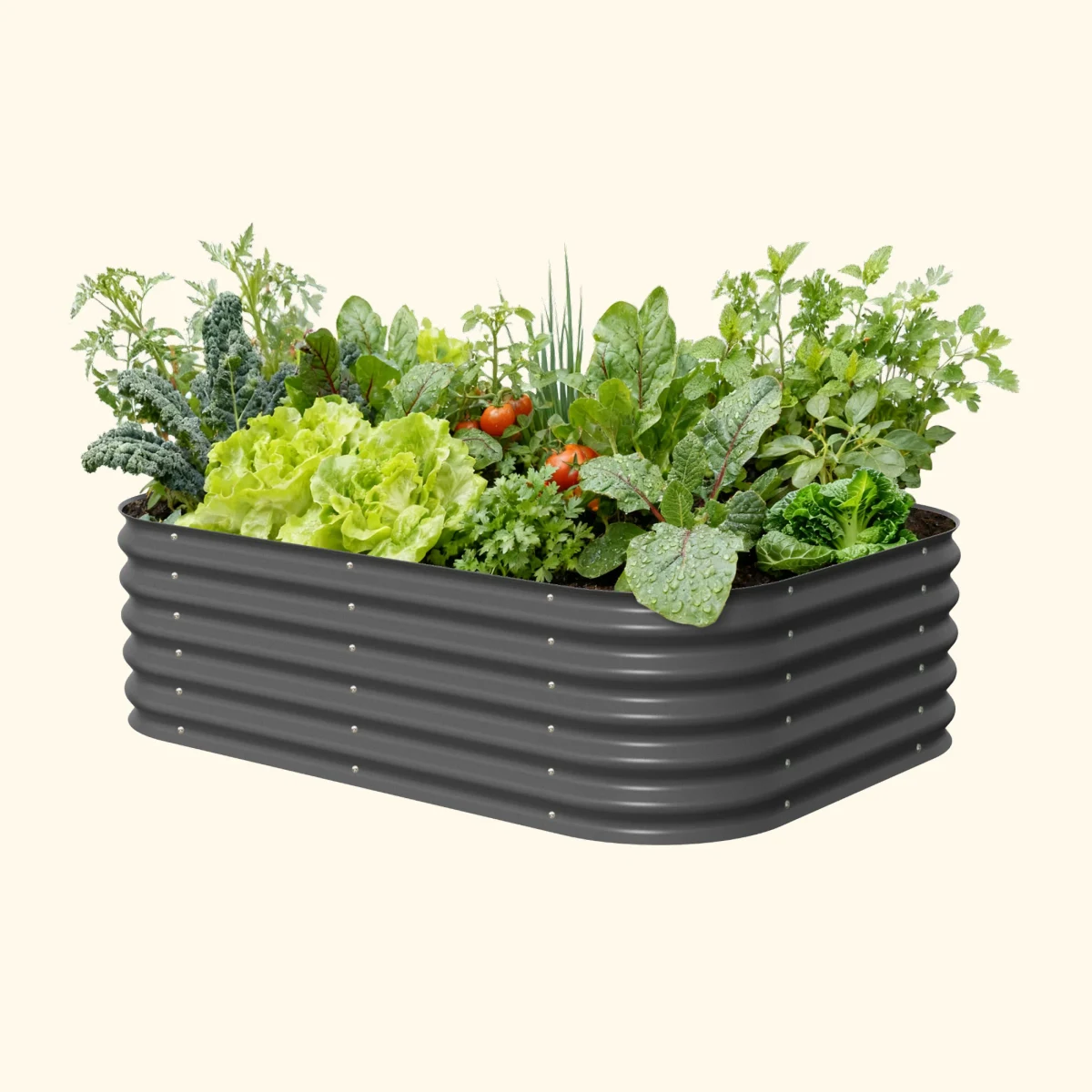 Vego Garden 17" 6 in 1 Modular Metal Raised Bed Modern Grey