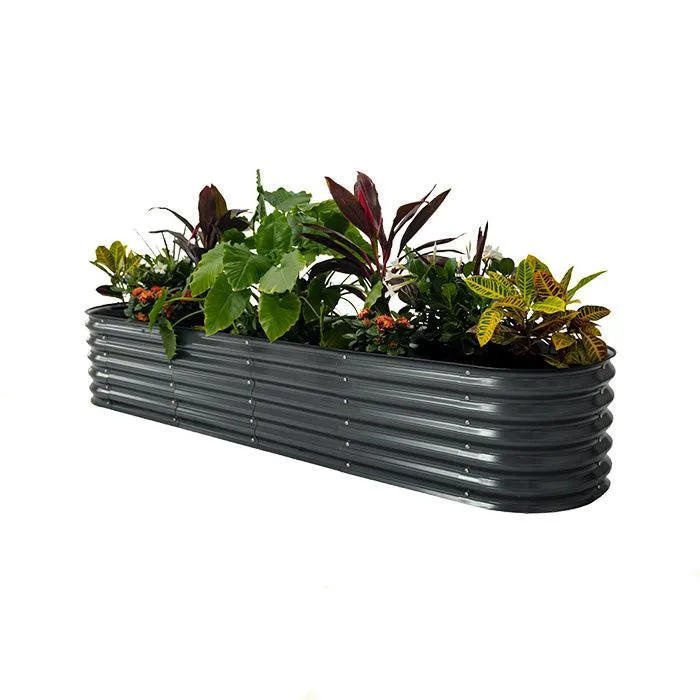 Vego Garden 17" 9 in 1 Modular Metal Raised Bed Modern Grey - Image 2