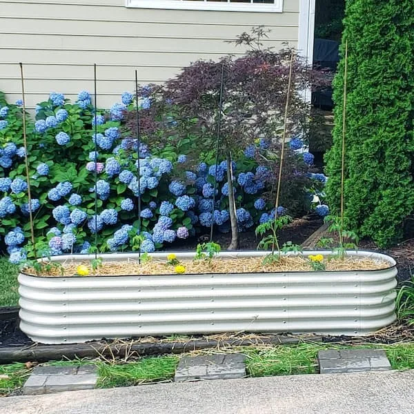 Vego Garden 17" 9 in 1 Modular Metal Raised Bed Pearl White - Image 2