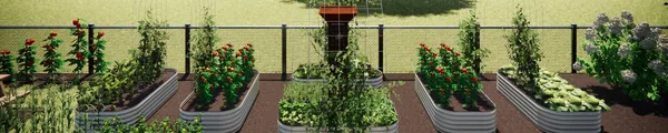 Vego Garden 2'x2' Self Watering Planter Twin Pack Pearl White