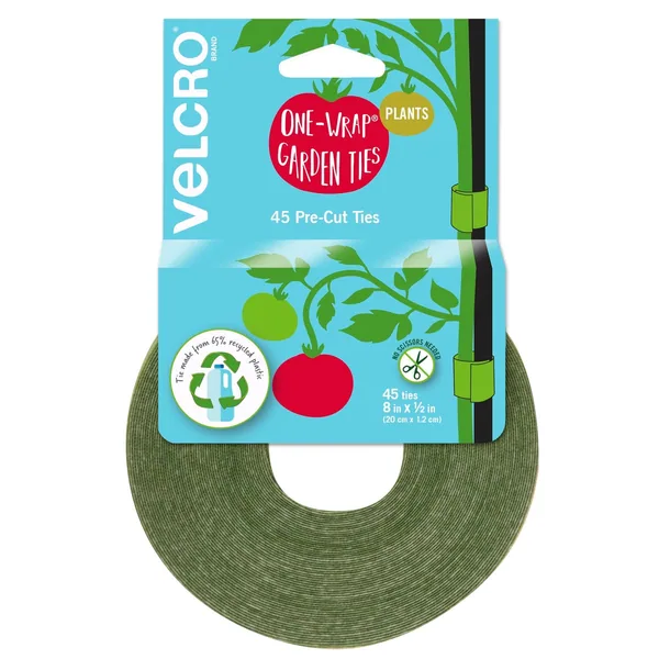 Velcro Brand One-Wrap Garden Ties 8in X 1/2in Precut 45-count 6/48