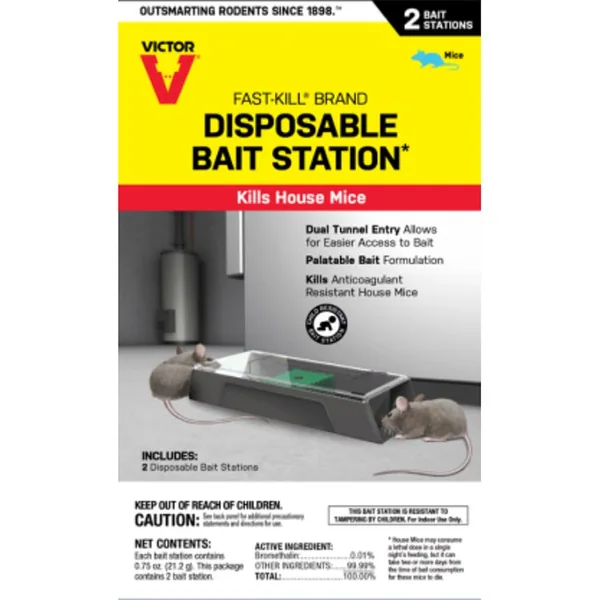 Victor 2pk Disposable Mouse Bait Station