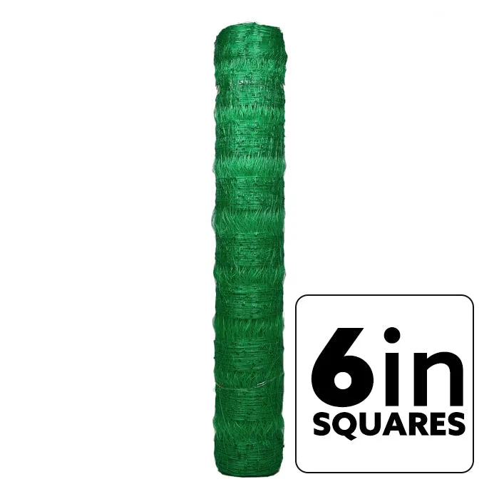 VineLine Durable Plastic Trellis Netting Green Roll 6.5ft x 3300ft w/ 6in Squares - Image 2