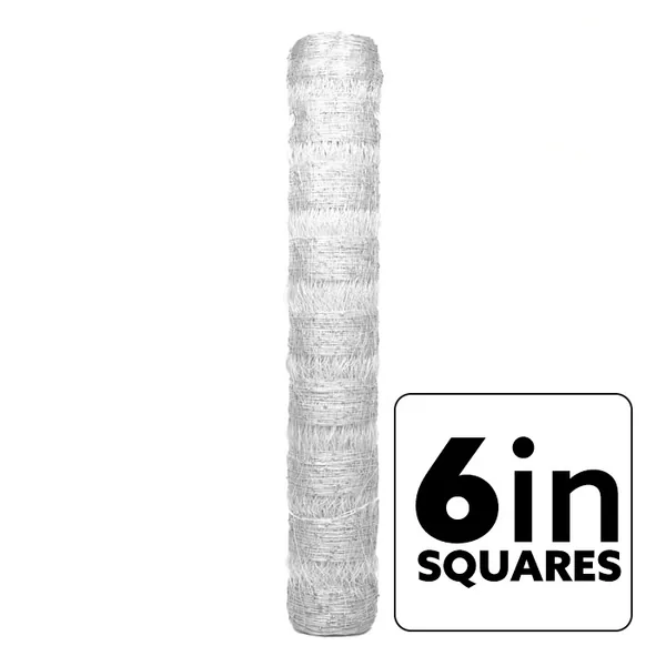 VineLine Durable Plastic Trellis Netting White Roll 10ft x 3300ft w/ 6in Squares