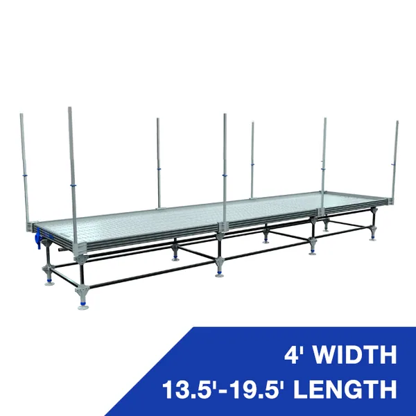Wachsen 4' Rolling Bench 13.5'-19.5' Length With Vertical Trellis