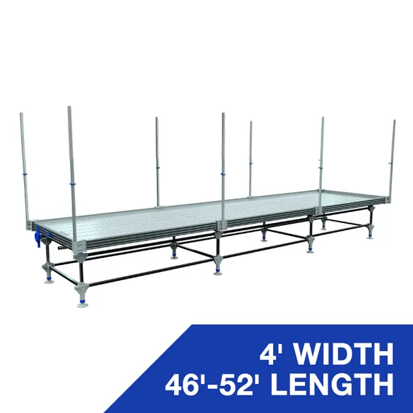 Wachsen 4' Rolling Bench 46'-52' Length With Vertical Trellis