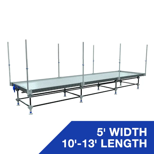 Wachsen 5' Rolling Bench 10'-13' Length With Vertical Trellis