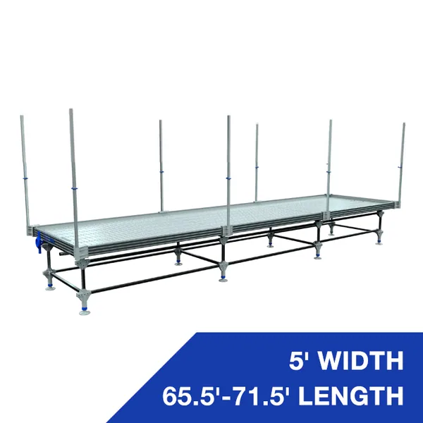 Wachsen 5' Rolling Bench 65.5'-71.5' Length with Vertical Trellis Support