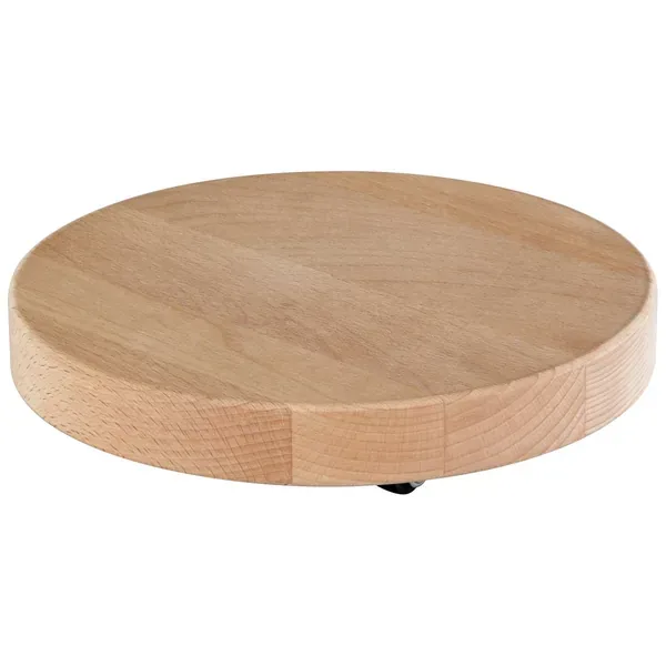 Wagner WPC Natural Round Plant Caddy w/ No Show Casters - Image 2