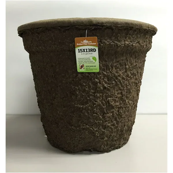 Western Pulp 15x13 Round Retail Container w/UPC, 6.55gal - 1 Container - Image 2