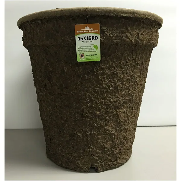 Western Pulp 15x16 Round Retail Container w/UPC, 7.97gal - 1 Container