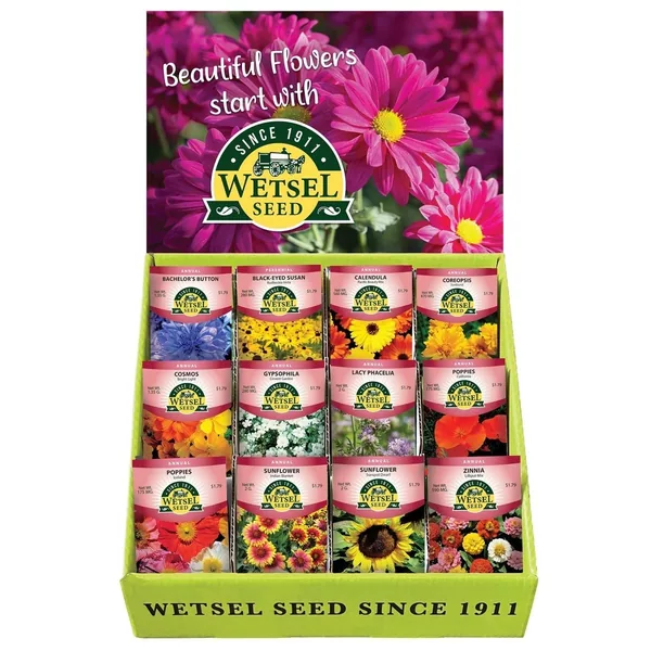 Wetsel 200PKT Flower Counter Display